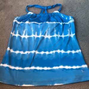 Tie-Die Yoga Top with built in bra